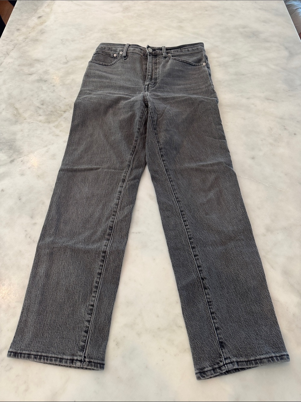 Madewell Classic Straight Leg Gray Jeans